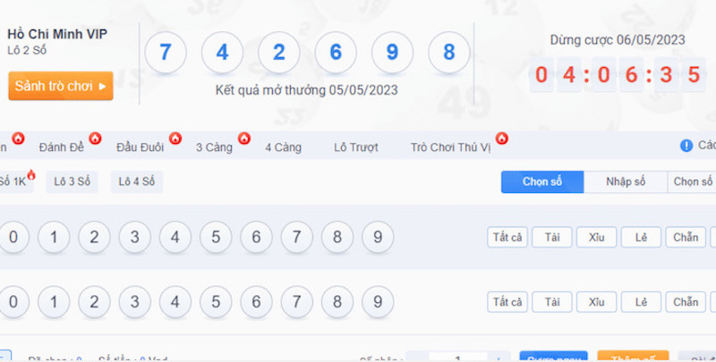 Đặt cược xổ số Hồ Chí Minh VIP với đa dạng lựa chọn